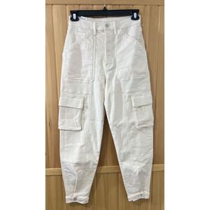 Mother The Curbside Cargo Ivory Denim Jeans Flood In Eggnog Size 29 Y2K New!‎